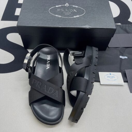 Prada Leather Re-Nylon Sandals (Men's)