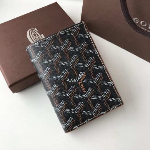 Goyard Card Wallet Black & Tan