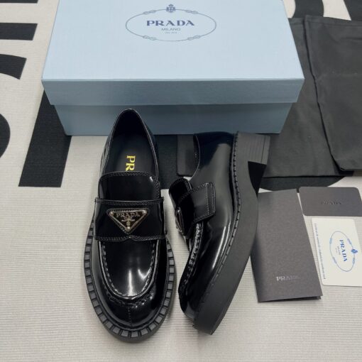 Prada Patent Loafers Black