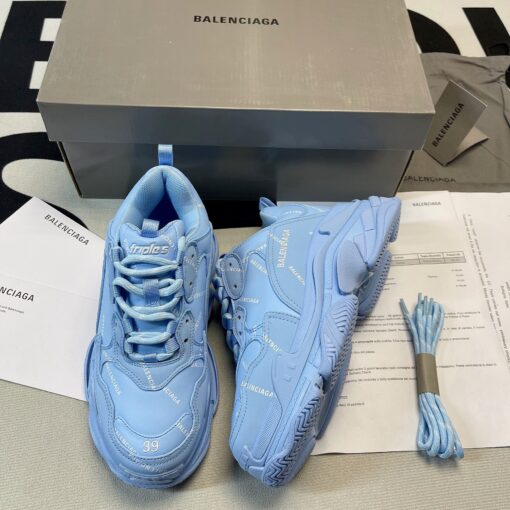 Balenciaga Triple S Logo Blue