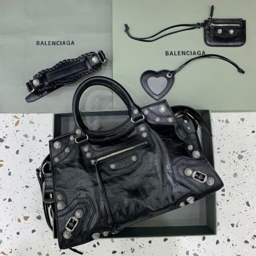 Balenciaga Neo Cagole City Handbag Black