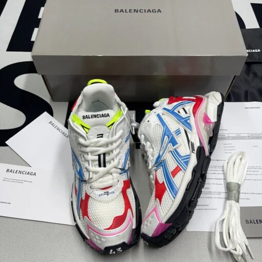 Balenciaga Runner Trainers Blue Pink