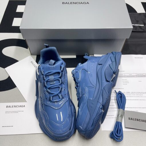 Balenciaga Triple S Patent Navy