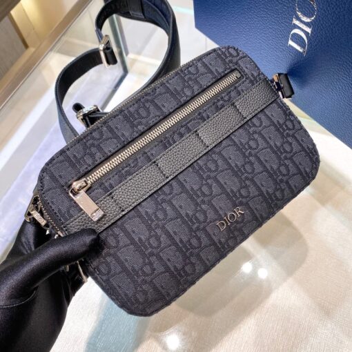 Dior Jacquard Bag With Strap Black