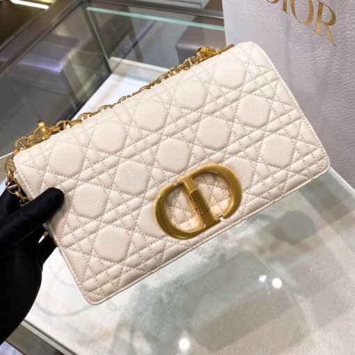 Dior Medium Caro Bag White