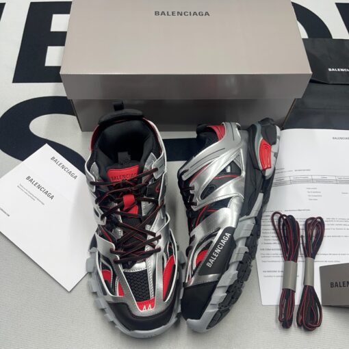 Balenciaga Track Red Silver