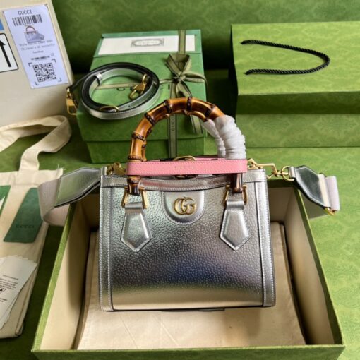 Gucci HandBag Silver 702732