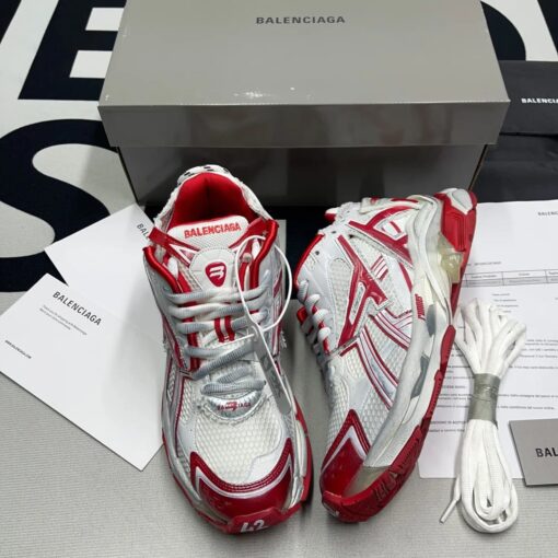 Balenciaga Runner Trainers White Red