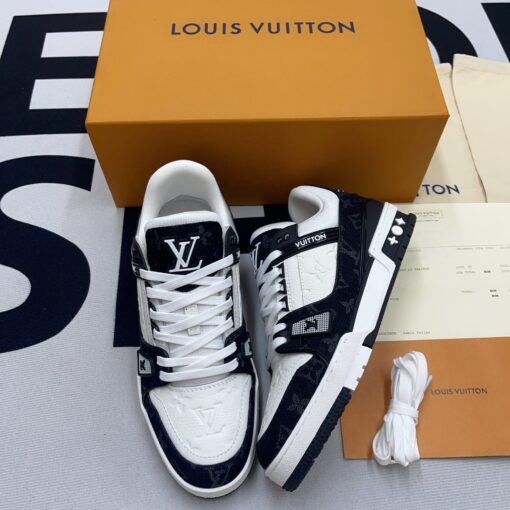 LV Trainer Monogram Denim Black White