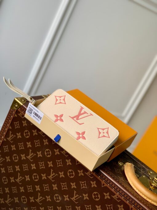 LV Zippy Wallet Cream Rose