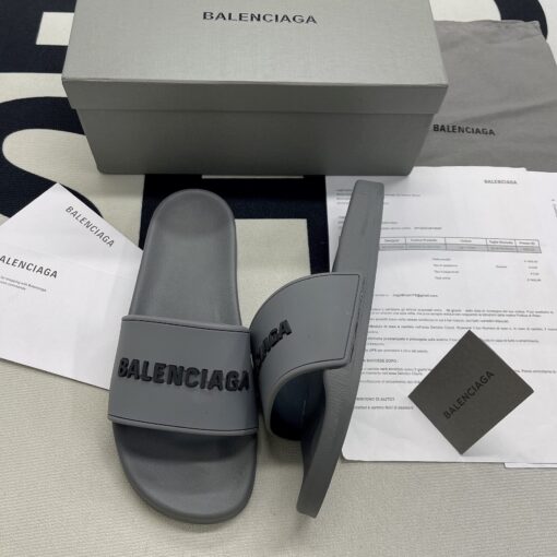 Balenciaga Slides Grey