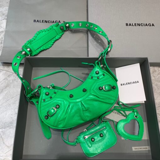 Balenciaga Le Cagole Xs Bag Rhinestones Green