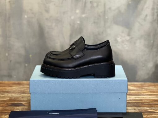 Prada leather loafers