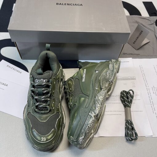 Balenciaga Triple S Faded Green