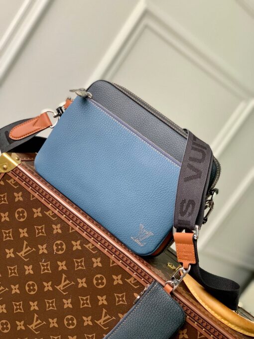 LV Trio Messenger Denim Blue