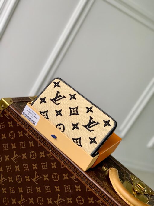 LV Zippy Wallet Cream Black